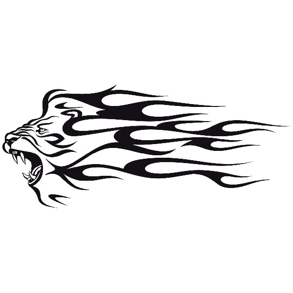 Car & Motorbike Stickers: Flaming Lion