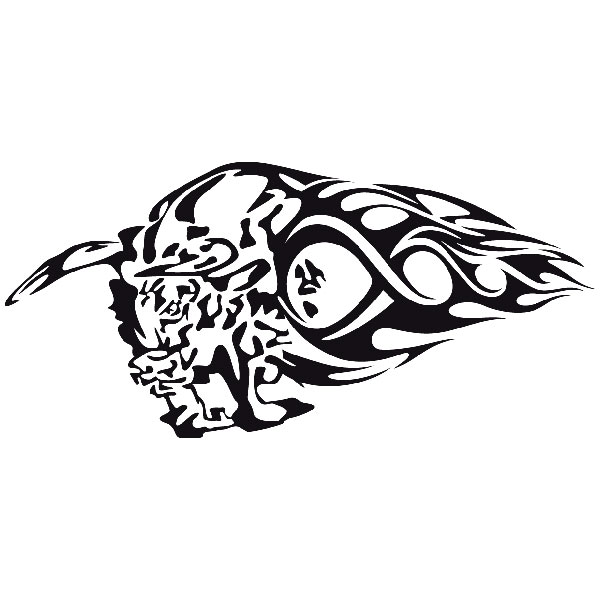 Car & Motorbike Stickers: Animal Flames 68