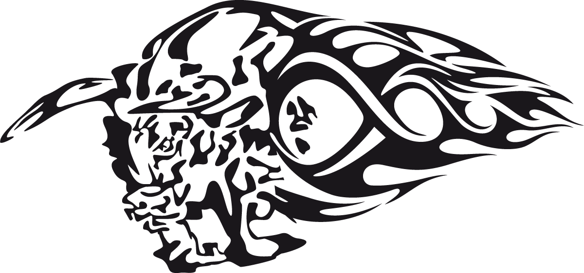 Car & Motorbike Stickers: Animal Flames 68