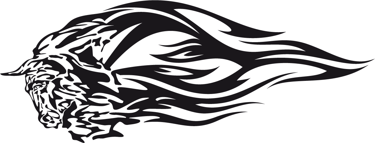 Car & Motorbike Stickers: Animal Flames 72