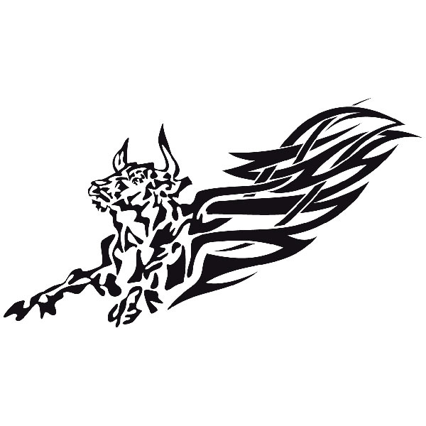 Car & Motorbike Stickers: Animal Flames 77