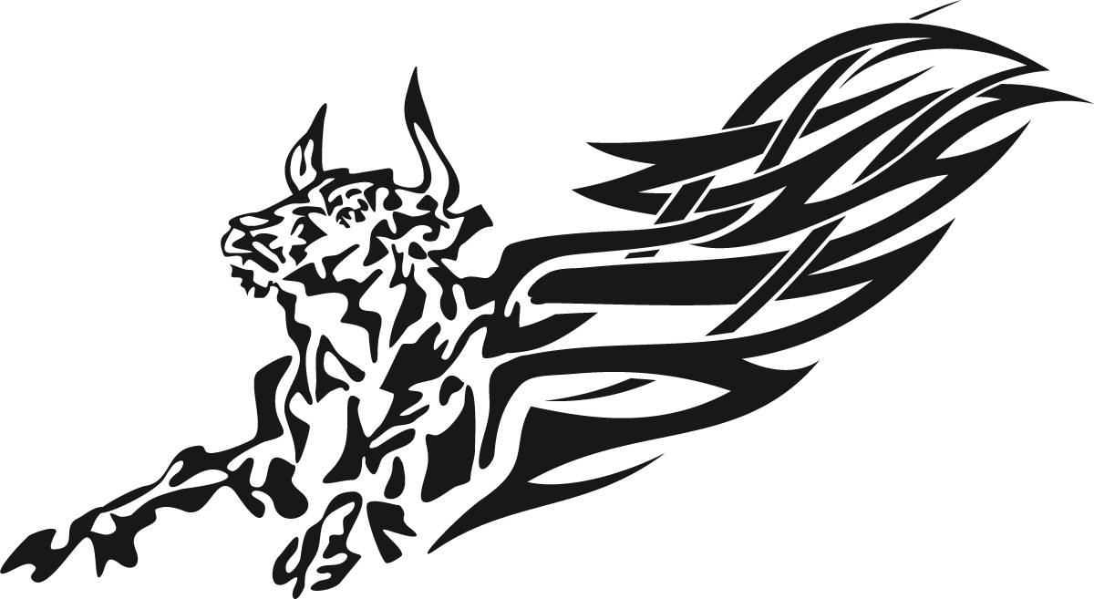 Car & Motorbike Stickers: Animal Flames 77