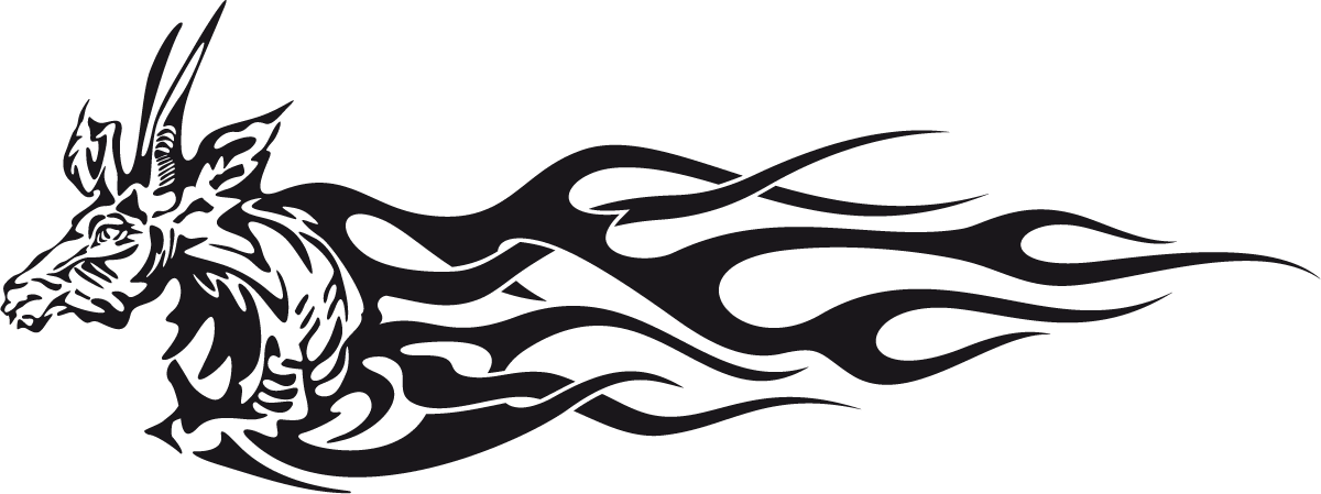 Car & Motorbike Stickers: Animal Flames 79