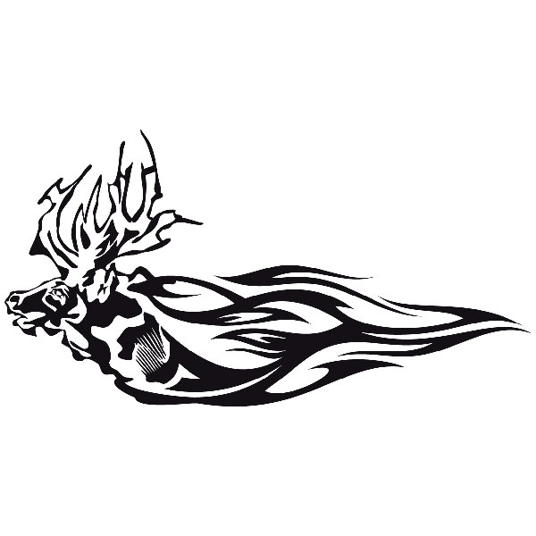 Car & Motorbike Stickers: Animal Flames 80