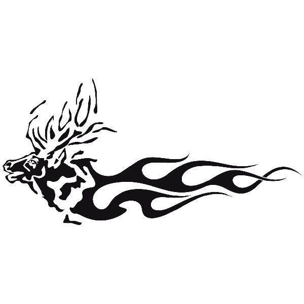 Car & Motorbike Stickers: Animal Flames 81