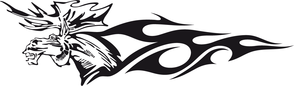Car & Motorbike Stickers: Animal Flames 83