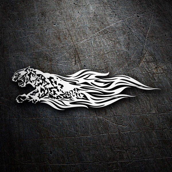 Car & Motorbike Stickers: Flaming Leopard