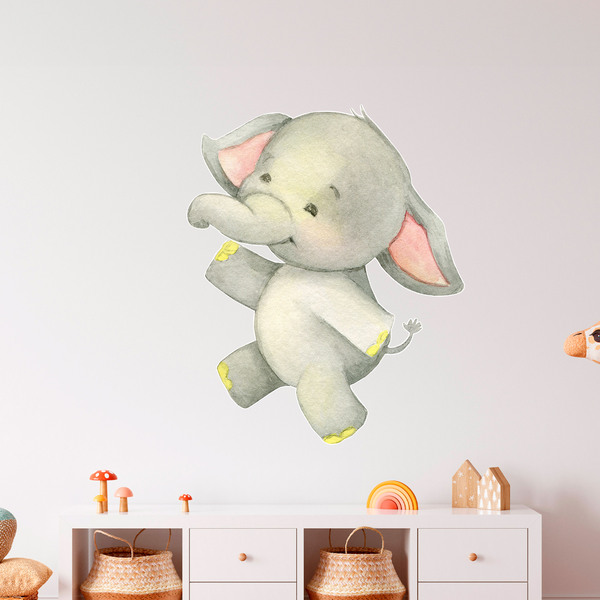 Stickers for Kids: Happy elephant