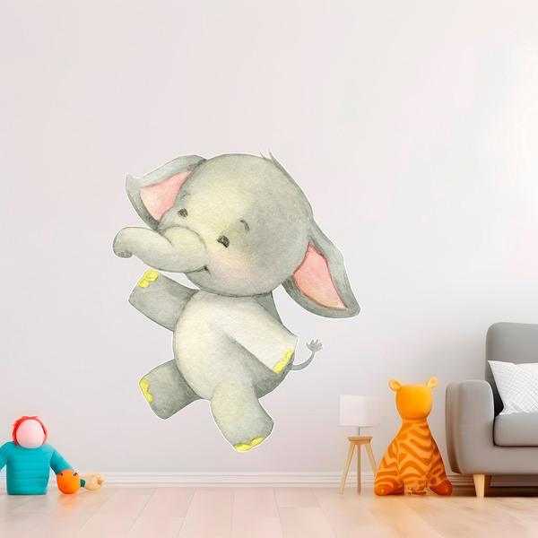 Stickers for Kids: Happy elephant