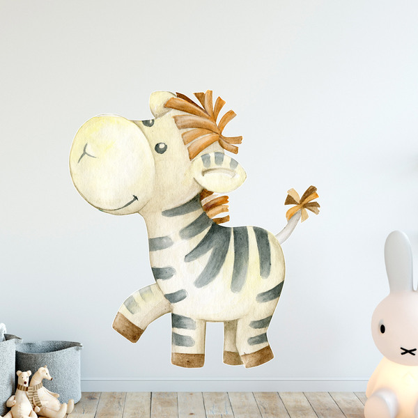 Stickers for Kids: Smiling Zebra