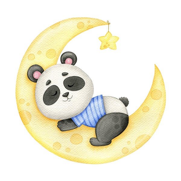 Stickers for Kids: Panda Bear Sleeps on the Moon 0