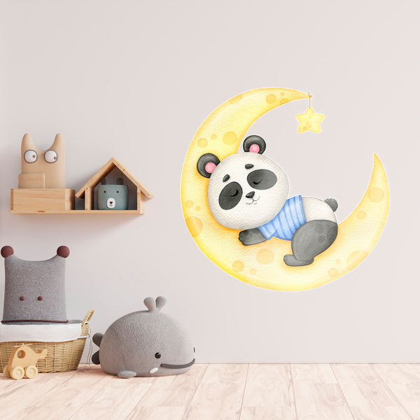 Stickers for Kids: Panda Bear Sleeps on the Moon