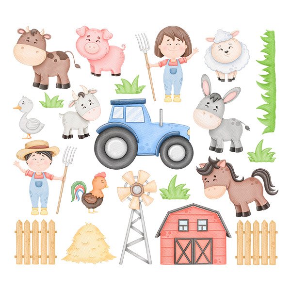 Stickers for Kids: Farm Animals Kit