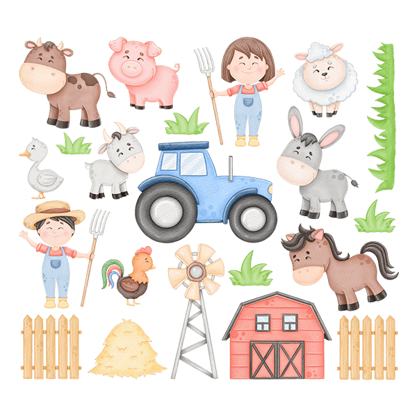 Stickers for Kids: Farm Animals Kit 0