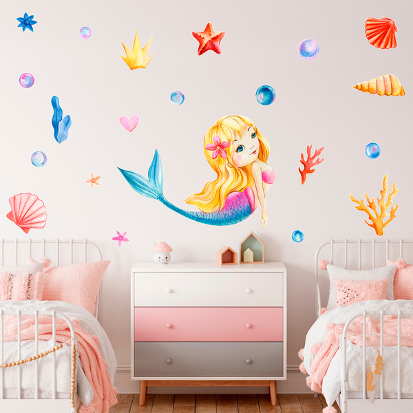 Stickers for Kids: Blonde Mermaid
