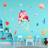 Stickers for Kids: Redhead Mermaid 3