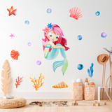 Stickers for Kids: Redhead Mermaid 4