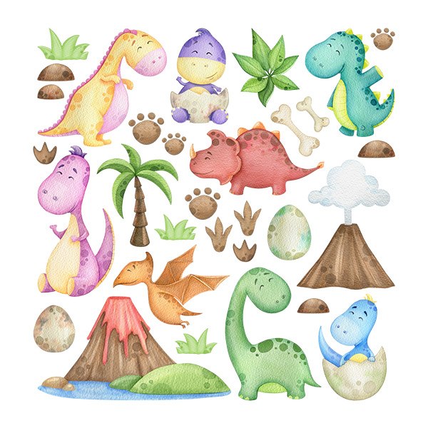 Stickers for Kids: kit Dinosaurs