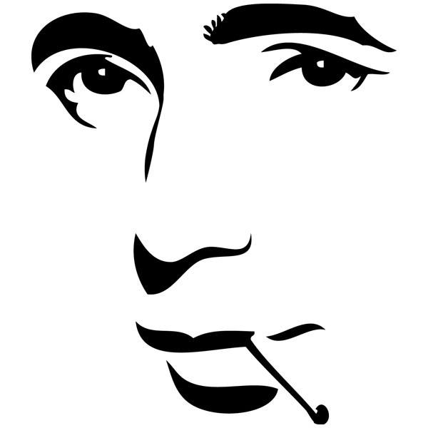 Wall Stickers: Face of Humphrey Bogart