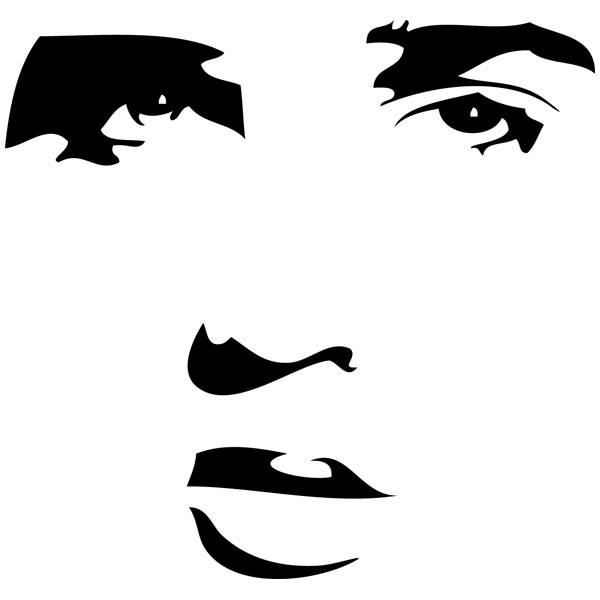 Wall Stickers: Face of Elvis Presley