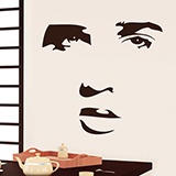 Wall Stickers: Face of Elvis Presley 2
