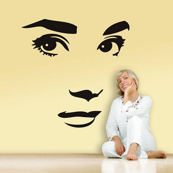 Wall Stickers: Audrey Hepburn face