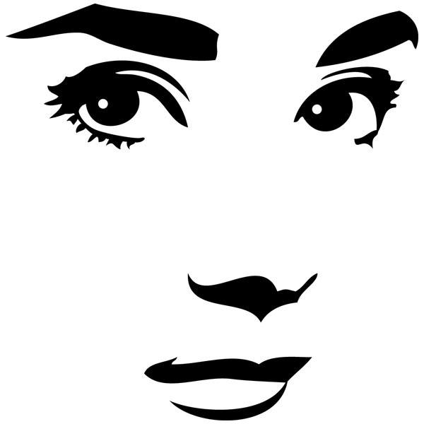 Wall Stickers: Audrey Hepburn face