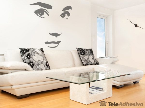 Wall Stickers: Audrey Hepburn face