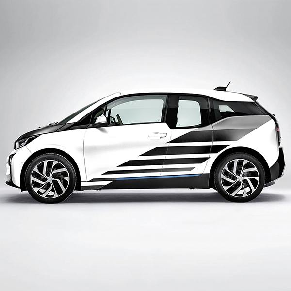 Angular Racing Stripes Decal 0