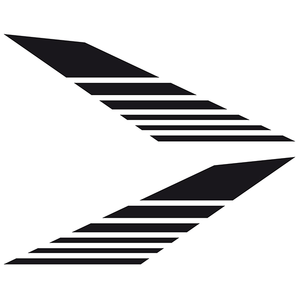 Car & Motorbike Stickers: Angular Racing Stripes Decal