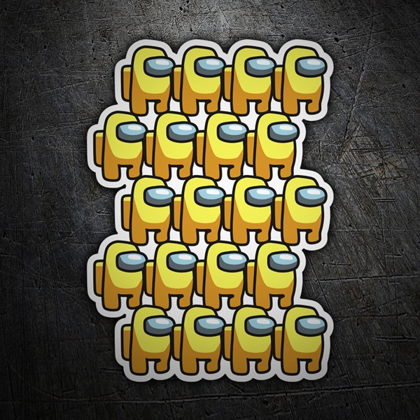 Car & Motorbike Stickers: Among Us Yellow Block