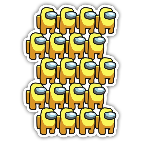 Car & Motorbike Stickers: Among Us Yellow Block