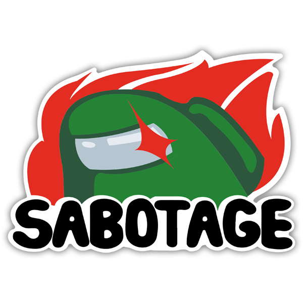 Car & Motorbike Stickers: Among Us Sabotage Green