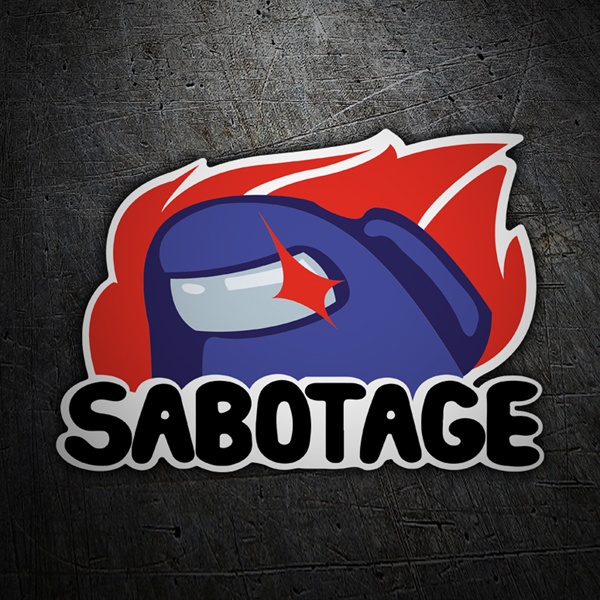 Car & Motorbike Stickers: Among Us Sabotage Blue