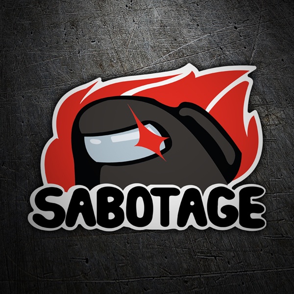 Car & Motorbike Stickers: Among Us Sabotage Black