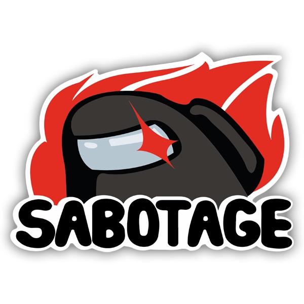 Car & Motorbike Stickers: Among Us Sabotage Black