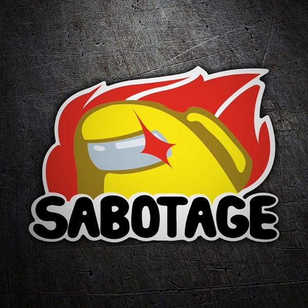 Car & Motorbike Stickers: Among Us Sabotage Yellow