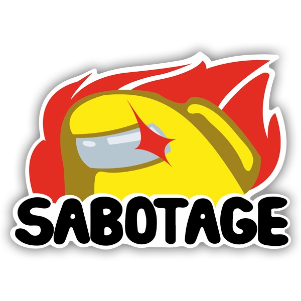 Car & Motorbike Stickers: Among Us Sabotage Yellow