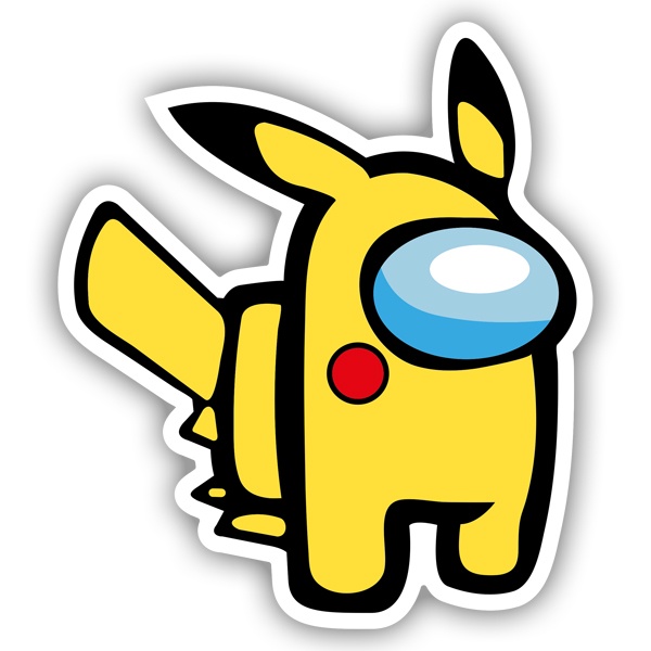 Car & Motorbike Stickers: Among Us Picachu Pokemon