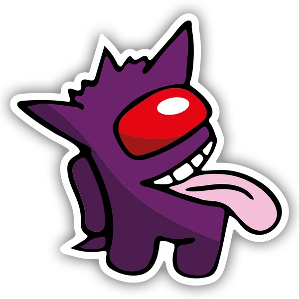 Car & Motorbike Stickers: Among Us Gengar Pokemon