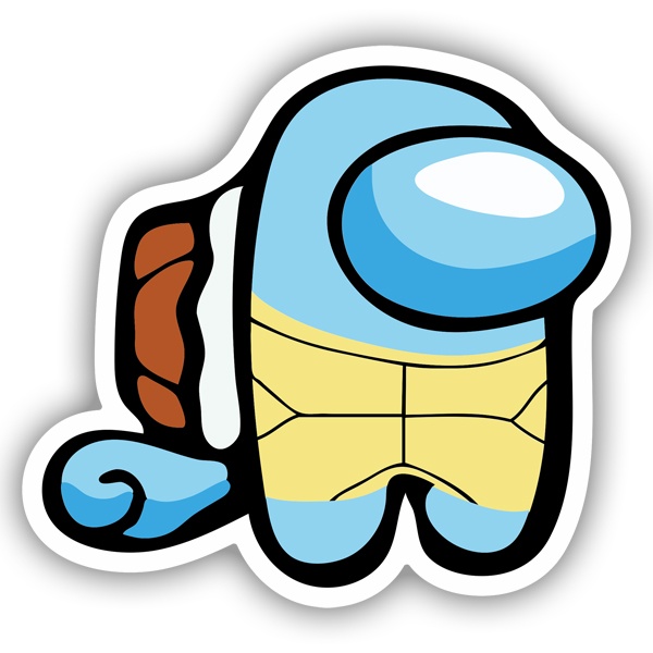 Car & Motorbike Stickers: Among Us Blastoise Pokemon