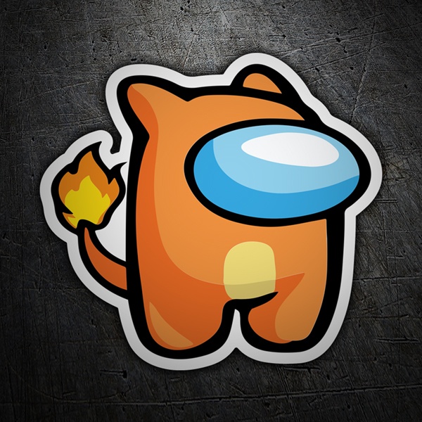 Car & Motorbike Stickers: Among Us Charmander