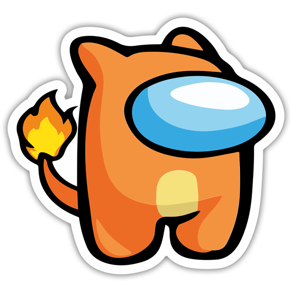 Car & Motorbike Stickers: Among Us Charmander