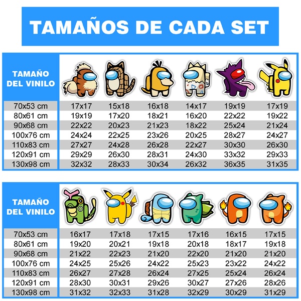 Among Us Pokemon Set of 12 2/2