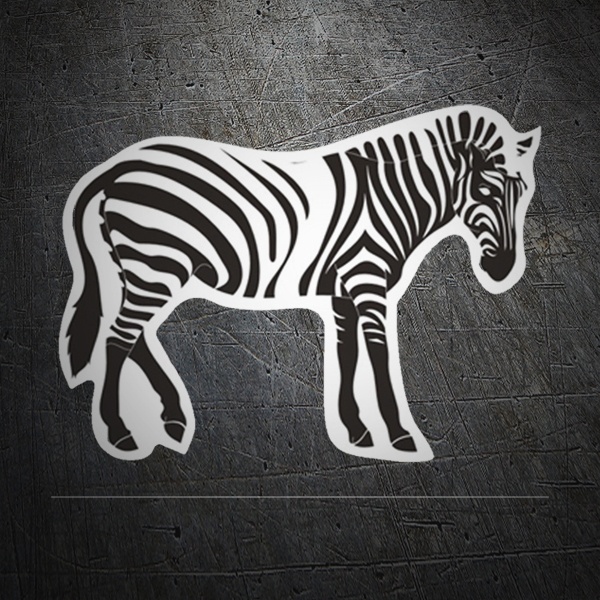 Car & Motorbike Stickers: Silhouette zebra 1