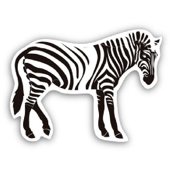 Car & Motorbike Stickers: Silhouette zebra