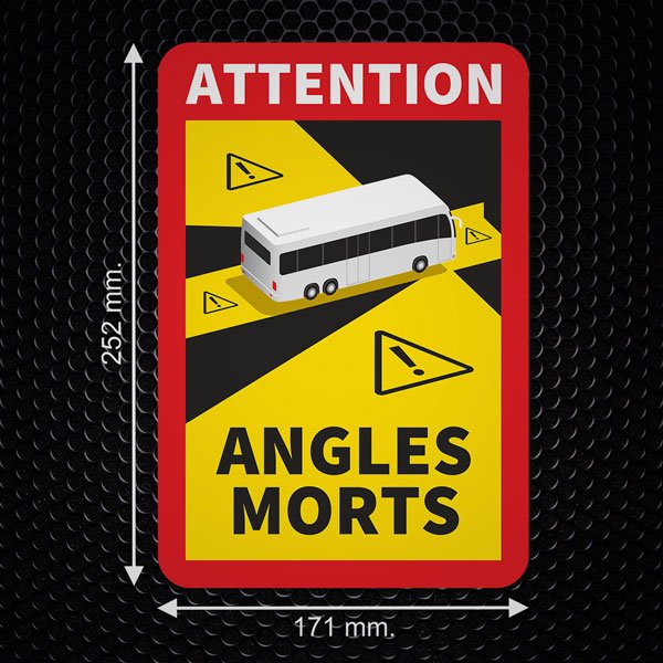 Car & Motorbike Stickers: Dead Angles Buses