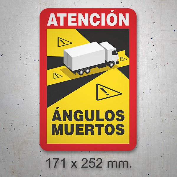 Car & Motorbike Stickers: Attention Dead Angles for Trucks