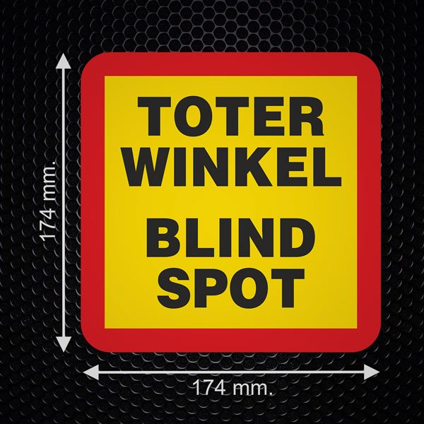 Car & Motorbike Stickers: Toter Winkel Blind Spot German