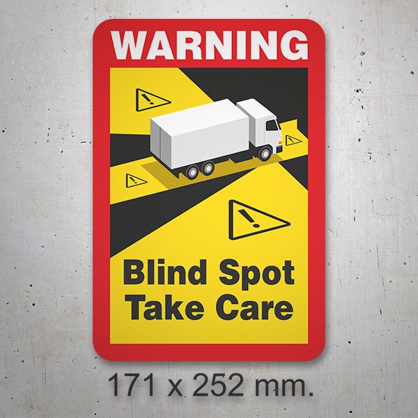 Car & Motorbike Stickers: Warning, Blind Spot Take Care Truck
